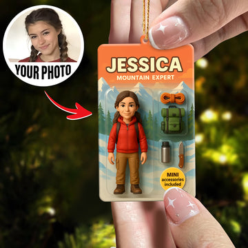 Turn Your Photo into an Action Figure - Custom Photo Ornament Toy Box Portrait | Mountain Expert